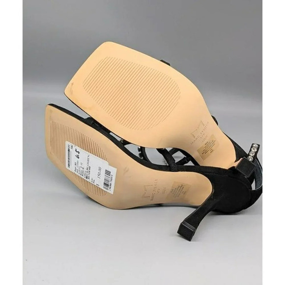 NIB Marc Fisher Dezzi Rhinestone Ankle Strap Sandal Black Size 6.5 M (MSRP $150) - Picture 6 of 7